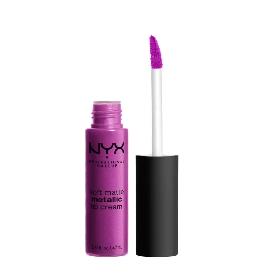 3 x NYX Metallic Makeup Soft Matte Metallic Lip Cream, Seoul